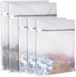 Extra grote waszak van honingraatgaas, duurzaam en herbruikbaar, stijlvolle waszak, reisorganizer Geschikt voor ondergoed, kleding, jeans, handdoeken en sokken (2 stuks 40*50cm + 3 stuks 30*40cm) — thumbnail 1