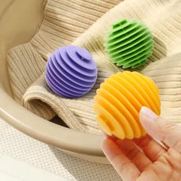 Wasballen voor Wasmachine, 9 Stuks Wasdrogerballen Rubberen siliconen drogerballen Herbruikbare wasballen Stof verzachten Wasmachineballen Verminderen rimpels en kleven — thumbnail 4