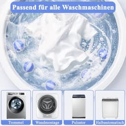 Dierenhaarverwijderaar Wasmachine - Pluisballen Set - Haarvrij Wassen - Herbruikbaar en Beschermend - 12 Stuks - Blauw — thumbnail 5
