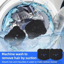 8 haarballen voor de wasmachine, herbruikbaar, verwijdert effectief dierenharen, praktische accessoires voor de wasmachine — thumbnail 2
