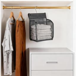 Wasknijperzakken om op te hangen, herbruikbare knijperzakken voor wasknijpers, praktische manden voor huis en tuin (zwart, grijs) — thumbnail 4