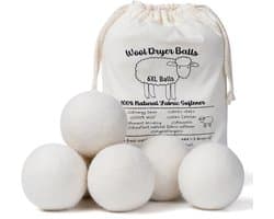 Drogerballen - Wasbollen - Wasdroger ballen - Energiebesparend - Herbruikbare Wollen drogerballen - Dryerballs - Wasballen - 6 stuks — afbeelding 1