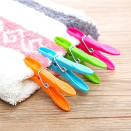 Kleurige Plastic Wasknijpers - 72 Stuks, Antislip Kledingclips voor Waslijn, Handdoeken en Tapijten in 4 Kleuren — thumbnail 3