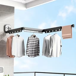 Uitschuifbaar wand-wasdroogrek 125cm PYTHON — thumbnail 3