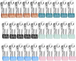 Roestvrijstalen Wasknijpers Set van 30 Stuks - Duurzame Kledingknijpers voor Handdoeken, Kleding en Sokken — thumbnail 1