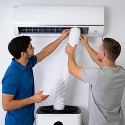 Afvoerslang Airco - Flexibel Ventilatiekanaal - Mobiele Airco - Verstelbare Lengte - Diameter 13/15cm - Wit — thumbnail 2