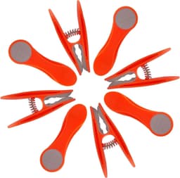 Wasknijpers - Kledingklemmen - Kleding Drogen - Zachte Grip - 48 Stuks - Oranje Grijs — thumbnail 2