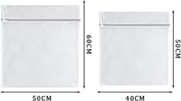 4-delige Waszakken Set - 2 Groot + 2 Medium - Fijnmazig Polyester Met Ritssluiting - Herbruikbaar voor Delicaat Wassen & Wasmachine — thumbnail 3