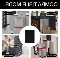 10 Stuks Geactiveerde Koolstoffilters voor Compostbakken, Geurfilters voor een Frisse Woning, Geschikt voor Keukenorganizers en Caddy's, Vervangfilters voor Effectieve Geurcontrole — thumbnail 4
