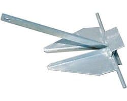Scheepsanker - Danforth type - Boot stabiliseren - Verzinkt staal - 8 kg - Grijs