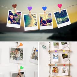 Houten Knijpers - Foto Klemmen - Decoratie Ophangen - Natuurlijk Hout - 100 Stuks - Meerkleurig — thumbnail 4