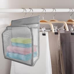 Praktische Hangtas voor Kledingknijpers, Opbergzak voor Squeegee en Badkameraccessoires, Ideaal voor Binnen en Buiten Gebruik, Grijs — thumbnail 3