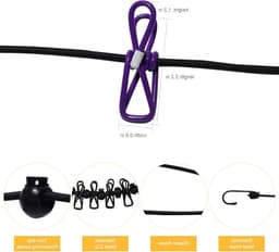 Droogrek voor Camping met Reflecterende Rubber Band – Lichtgewicht, Opvouwbaar en Duurzaam — thumbnail 2