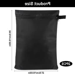 Set van 2 Waterdichte Waszakken 39.5×27.5cm voor Nat Kleding, Zwemkleding en Sportkleding, Herbruikbare Organizer voor Vuile Was en Badhanddoeken — thumbnail 4