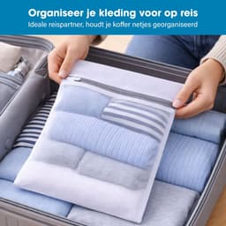 Cailean - Waszakken - 5 Stuks - Verschillende maten - Mesh Laundry Bags - Waszak - Waszakjes Met Rits - Waszakken voor wasgoed - 16 x 16 - 20 x 30 - 30 x 40 - 40 x 50 - 50 x 60 cm — thumbnail 3