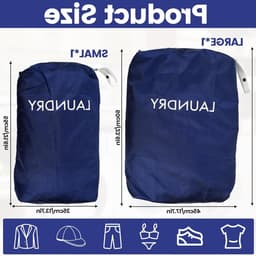 Grote Waszakken voor Reizen, Waterdichte Opbergzakken voor Vuile Kleding, Ideaal voor Thuis, Camping en Vakanties (58x43cm, 53x33cm) — thumbnail 4