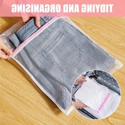 Set van 3 Herbruikbare Mesh Waszakken met Ritsen, 12"x16", Perfect voor Delicate Kleding, Ondergoed en Reizen — thumbnail 2