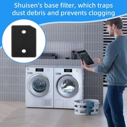 Vervangend plint filter geschikt voor Miele T1-droger - 9164761 Warmtepompdroger - zorgt ervoor dat de droger soepel blijft werken en vrij blijft van pluizenophoping - plintfilter voor warmtepompdroger - 4 stuks — thumbnail 2