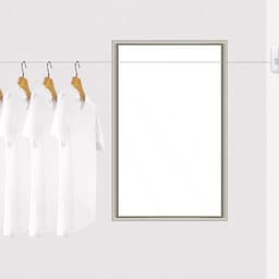 Intrekbare Waslijn - Drooglijn Hanger - Kleding Drogen - Roestvrij Staal - 4.2m - Wit — thumbnail 5
