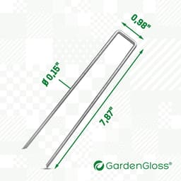 GardenGloss® Anti-Roest Stalen Grondankers Voor Extreem Harde Grond (25 Stuks) - 200 mm Lang, 25 mm Breed, Ø 3.8 mm — thumbnail 5
