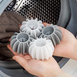 Antiklit Wasballen Voor Wasmachine - 6 Stuks - Bloemvorm - Voorkomt Verwarde Kleding - Wit En Grijs - Elk 3 Stuks - Afmeting 6x4 cm — thumbnail 3