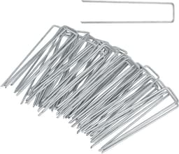 Grondankers - Tentharingen Bevestigingsanker - Tuin Vastzetten - Zonder Weerhaken - 150 x 30 mm - Zilver — thumbnail 1