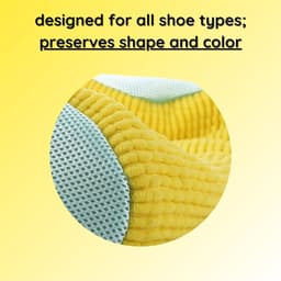 2-stuks Waszakken voor schoenen - Waszakken voor de wasmachine - Waszakken voor schoenen - Vormvaste waszakken - Waszakken - Chenille microvezel materiaal - 39*19 cm - Geschikt voor wasmachines, drogers, enz. - Geel, groen — thumbnail 5