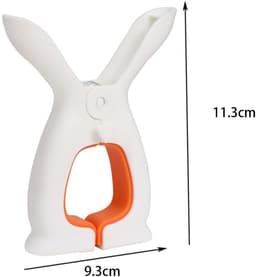 Anti-wind Wasknijpers – Wasrek Knijpers – Kunststof Wasknijpers 4 Stuks – Antislip – Stevig – Herbruikbaar – Voor Dekbedden, Lakens, Handdoeken – Wit & Oranje — thumbnail 2