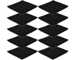 Compostfilters van Actieve Koolstof voor Keukenafval - 10 Stuks - Vierkant 14 cm - Geurfilter voor Organisch Afval en Composteerbak