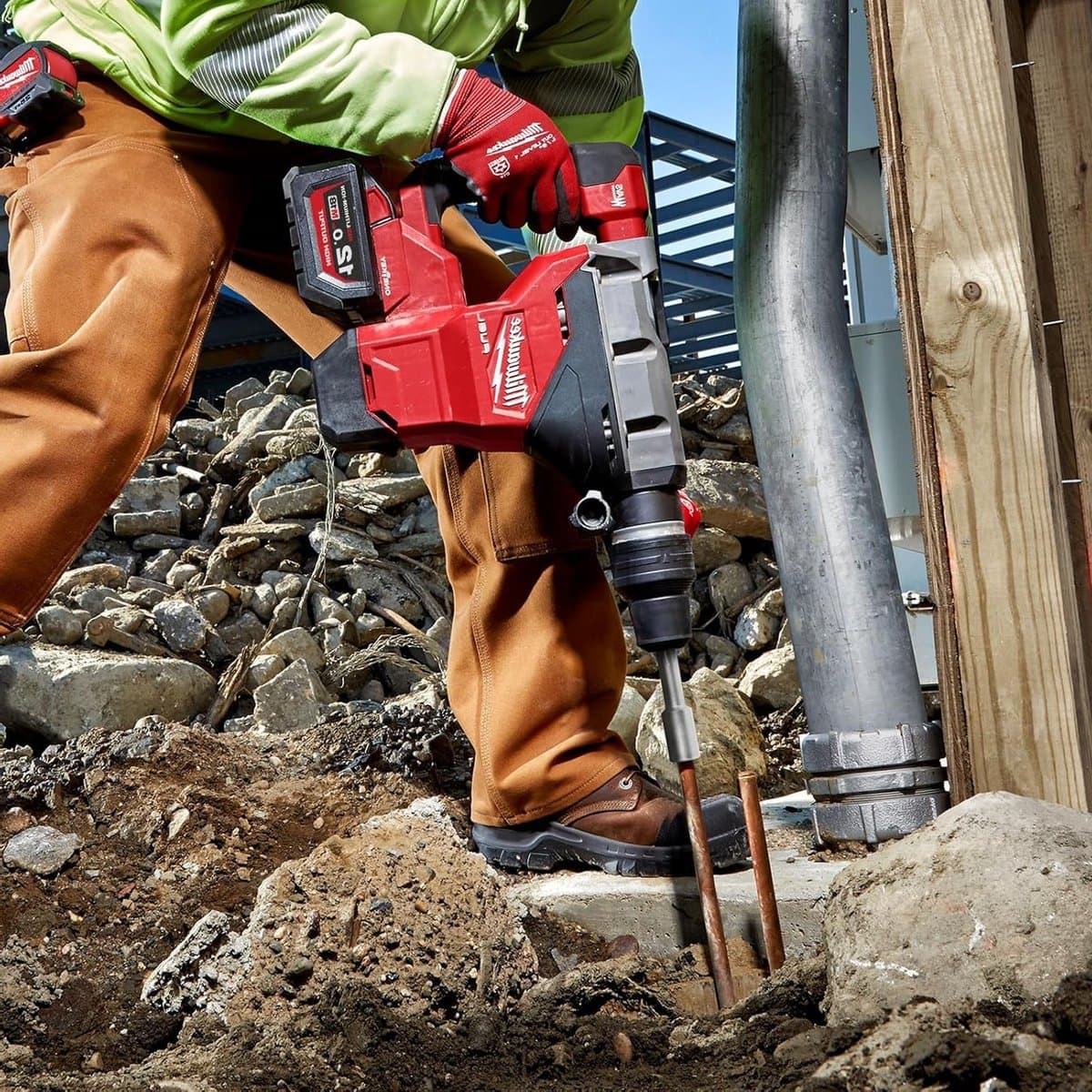 SDS MAX Grondnagel Driver voor Inbrengen van Aardstaven en Polen - Diameter 16,5 mm, Lengte 165 mm, Geschikt voor Hamerboor en Jackhammer — afbeelding 1
