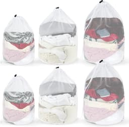 Set van 6 Wasnetten, 50 x 60 cm, 40 x 50 cm, 30 x 40 cm, Herbruikbare Waszakken voor Wasmachine, Ideaal voor Thuis, Reizen en Hotels — thumbnail 1