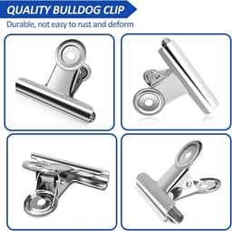 24 Stuks - Knijpers - Metalen Bulldog Klemmen - 30mm - Zilver - Bulldog Clip - Sterke Papierklemmen - Mini Foto Clips - Ophangbaar Clip - Fotoclips - Voor Wandrekken, Wanddecoratie, Thuis en Kantoor — thumbnail 2