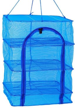 Allecto- Droogrek - Opvouwbaar - 3-Laags - Clip - Groente Fruit Kruiden - 35x35x66cm - Geschikt voor Droger - Groen Opvouwbaar Droogrek voor Groente- en Fruitdrogen — thumbnail 1