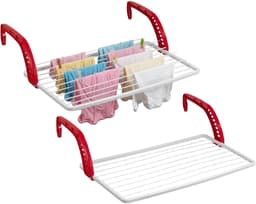PlasticForte wasrek - 2x - Inklapbaar droogrek - 10 meter - 55 x 106 x 27 cm - camping - balkon — thumbnail 1