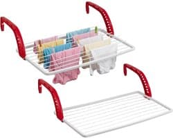 PlasticForte wasrek - 2x - Inklapbaar droogrek - 10 meter - 55 x 106 x 27 cm - camping - balkon