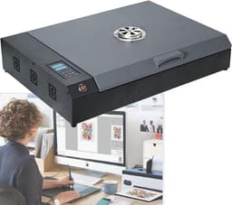 DTF Printer Droogoven - Textielprinter Oven - Textiel Bedrukken - Dubbele Verwarmingsplaat - 40 x 32 cm - Zwart — thumbnail 1