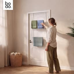 Bodo® Droogrek Hangend - 10m - Ophangbaar aan Deur of Wand - Wit — thumbnail 4