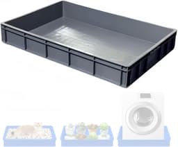 Afdruipbak Levensmiddelen - Lekbak Kunststof - Veelzijdig Opbergen - Schokbestendig Krasbestendig - Tot 200kg Belastbaar - Zwart — thumbnail 5
