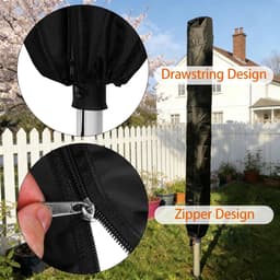 Beschermhoes voor Droogmolen met Rits van Oxford Stof - Beschermhoes voor paraplu - Waslijn (420D) - UV-Bestendig en Waterdicht - Accessoires voor het organiseren van wasgoed (180 cm L x 16 cm B) — thumbnail 5
