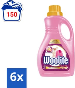 Woolite Delicate - Vloeibaar Wasmiddel - Met Keratine - Wol, Zijde & Fijne Was - 25 Wasbeurten - 1,5L - Voordeelverpakking - 6 stuks — thumbnail 2