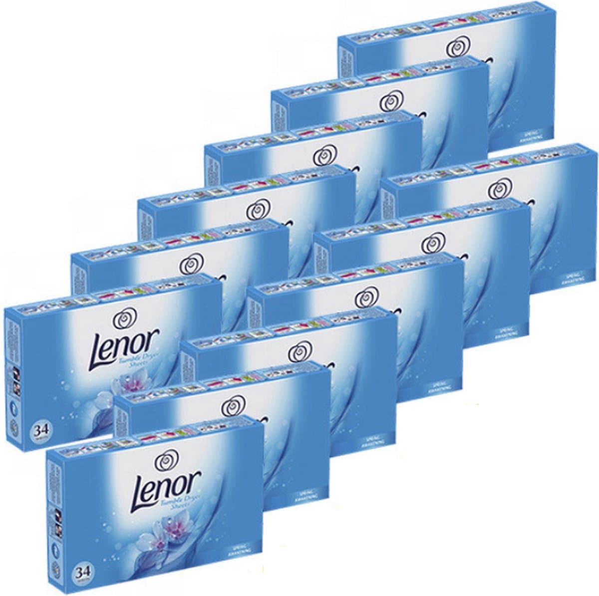 Lenor Droogtrommeldoekjes Aprilfris - 12 x 34 (408 doekjes) — afbeelding 1