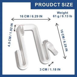 2 stuks Overloopslang voor regenwateremmer - afvoer zonder boren - afvoerbuisaansluiting - afvoerslang voor emmer - 16*4,9*16 cm - voor regenwateropslag in de tuin - wit — thumbnail 5