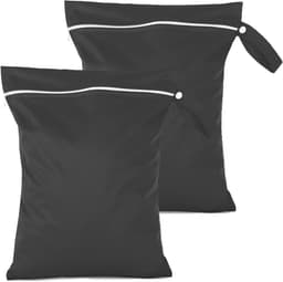 2-delige Waszak voor Reizen 40x30cm, Herbruikbare Waterdichte Tas met Rits voor Zwemkleding, Strandhanddoeken, Luiers en Vuil Wasgoed — thumbnail 1
