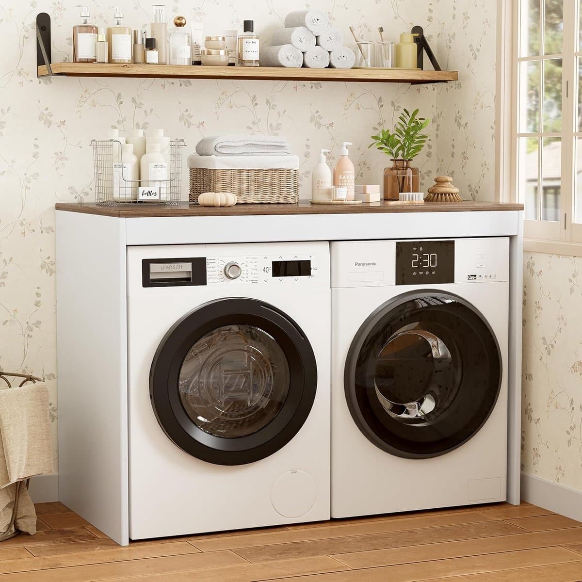 Wasmachine Ombouw - Opbouwmeubel - Kast Wasdroger - Meubel - huishoudelijk — afbeelding 1