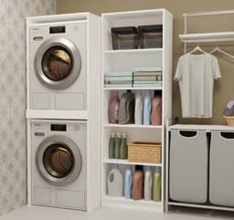 Wasmachine Ombouw - Opbouwmeubel - Kast Wasdroger - Meubel - badkamer — thumbnail 2
