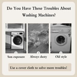 Wasmachine Kastgordijn - Gordijn voor Kast - Bescherming Kast - Waterdicht Stofwerend - 100x100CM - Effene Kleuren — thumbnail 5