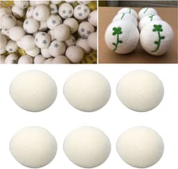 Cuhostki 6 Stuks Vilt Droogballen - Wit - 3Cm - Duurzaam Wasdroger Ballen — thumbnail 4