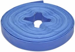 Waterslang 25 Meter - 1 Inch (25 mm) - Blauw - Platte Afvoerslang voor Waterpomp - Versterkt Polyester & PVC - 3 Bar Werkdruk — thumbnail 1