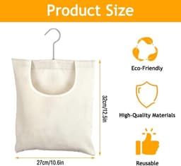 Dailygoods- Wasknijperzakken - Hangende Organizer - Herbruikbaar - Bevat 100 Wasknijpers - Opbergtas - Afmetingen 32 x 27 cm - Opbergzak — thumbnail 2