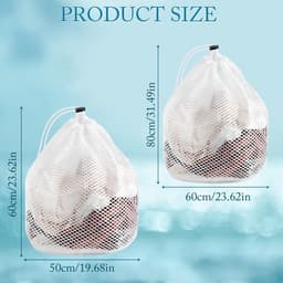 Dailygoods- Waszak - 2 Stuks - Duurzaam Polyester - Mesh Waszakken - Voor Kleding/Bra/Sokken - Beschermt Delicate Kleding - Ideaal voor Grote Ladingen - Wasmand — thumbnail 3